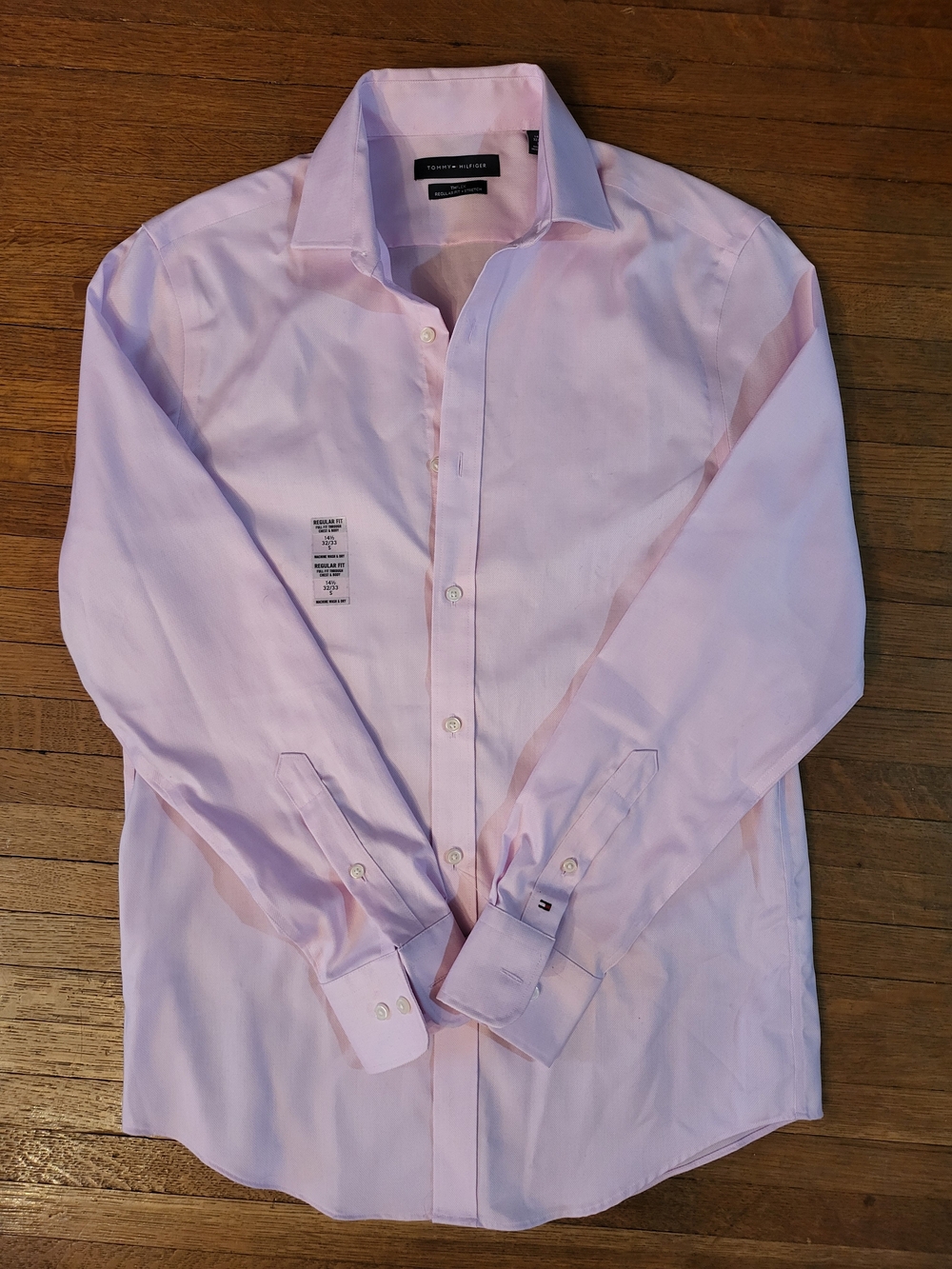 Tommy Hilfiger THFlex Men’s Pink Long-Sleeve Dress Shirt